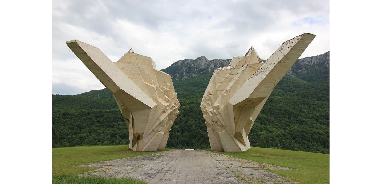 The Tjentište memorial monument...